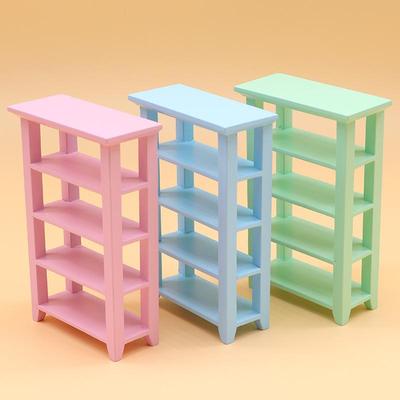 1:12 Suporte de Flores de Castanheiro em Miniatura para Casa de Bonecas – Modelo de Mobiliário de Quatro Camadas