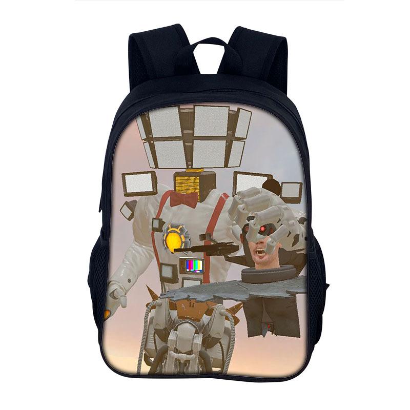 3D-Druck Skibidi Toilette Schulrucksack Tasche Schultasche Rucksack Mochila Studenten-Rucksacktasche für Jungen Mädchen Bestes Geschenk