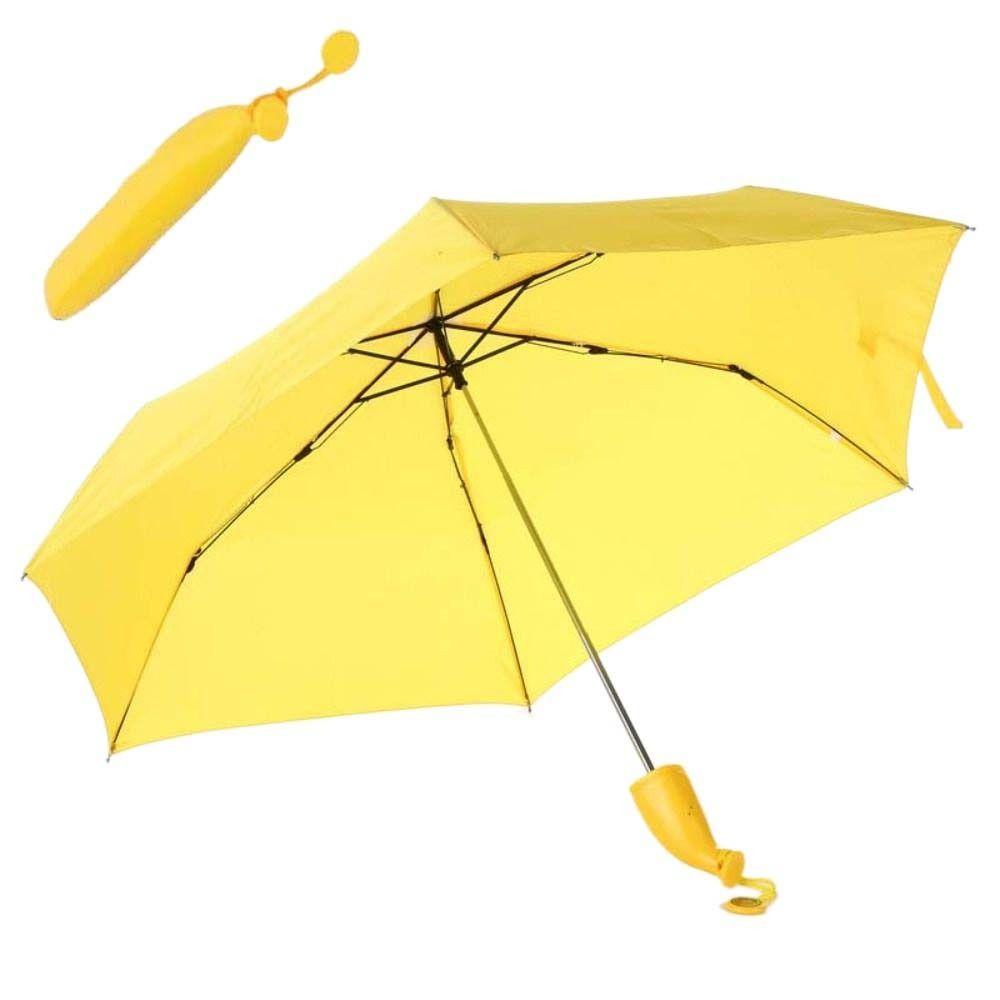 8-Ribs Funny Banana Shape Umbrella Solid Color Cartoon Children's Umbrella  Girls