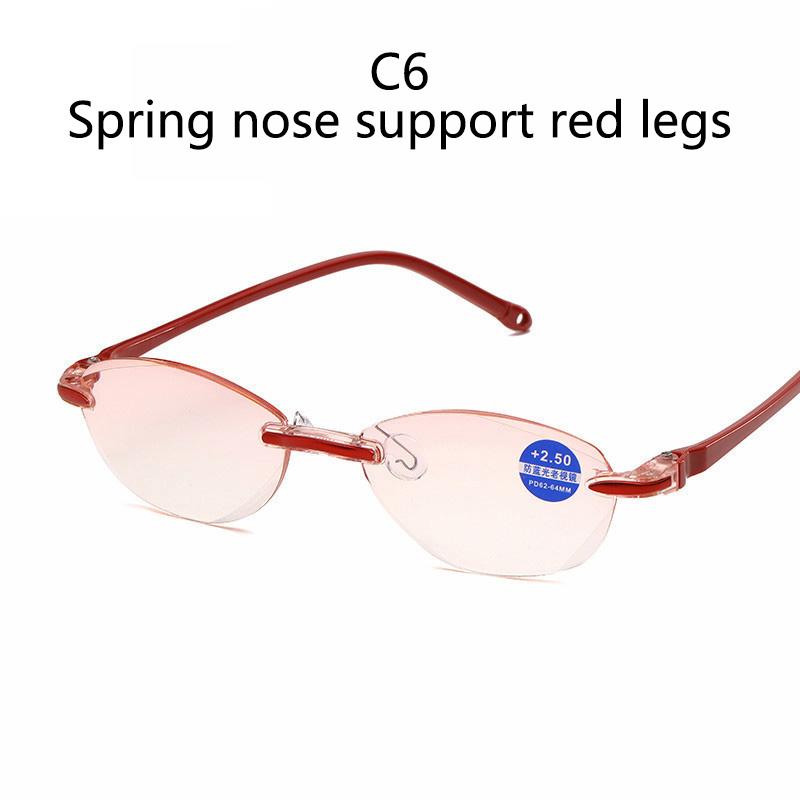 Ultralight Rimless Reading Glasses Women Men Business Anti-Blu-Ray Computer Reading Glasses Presbyopia Reader 1.5 Women