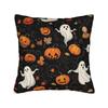 Decorative Pillow Cover Halloween Ghost Pumpkin Spooky Trick Or Treat Witch Chair Throw Pillow Case Cover Square Multi-Size