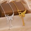 Sterling Snake Butterfly Necklace Womens Luxury Minimalist Clavicle Chain New Chinese Style Pendant