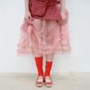 EMBROIDERY STIRRUP LEG WARMER - RED