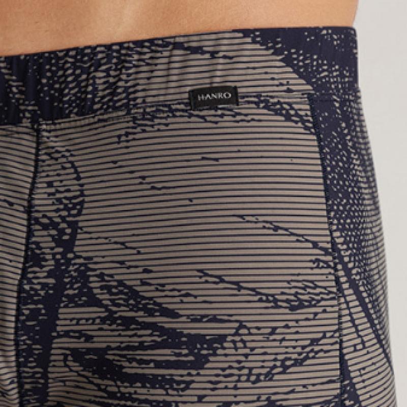Hanro Fancy Micro Quick Dry Boxer Briefs  73125 Striped Palm Print 