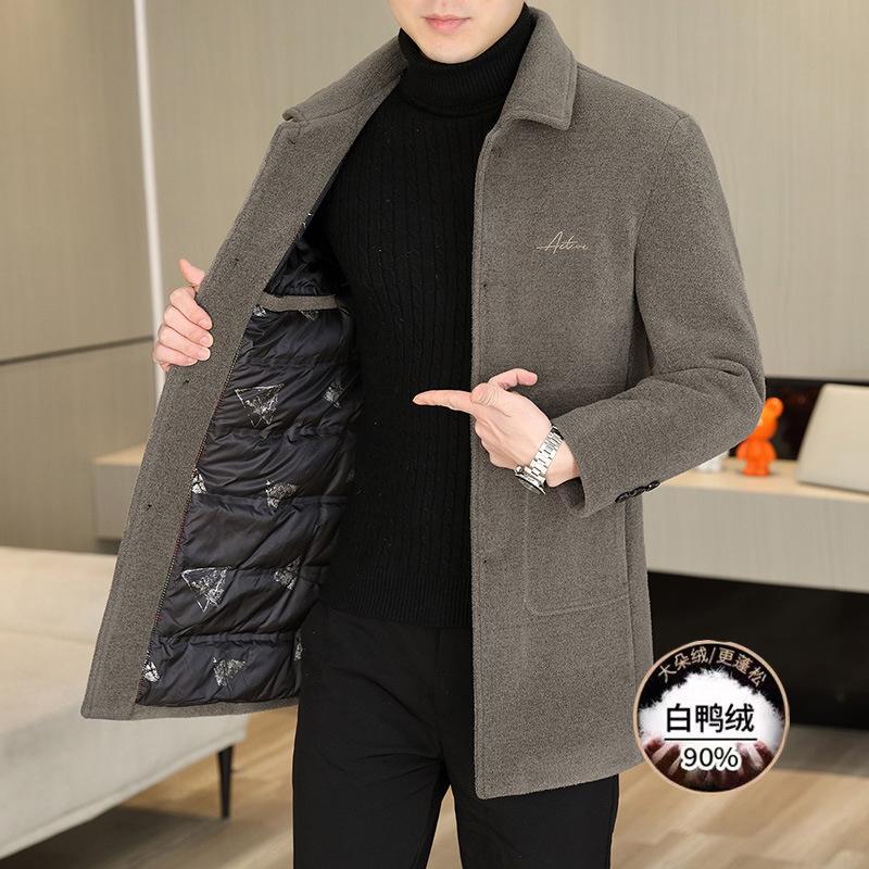 

2025Повседневная мужская хлопковая куртка с капюшоном, приталенного силуэта, зимняя, модная стеганая одежда 4XL хаки