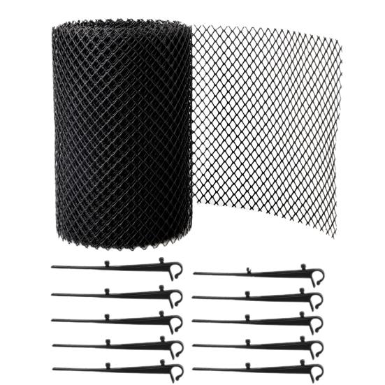 1 Roll Anti-clogging Gutter Guard Flexible PP Multifunctional Drain Protector Adjustable Mesh Netting for Home