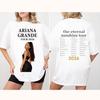 Tricou Ariana Grande, Tricou The Eternal Sunshine Tour 2026, Mărfuri Concert, Cadou Personalizat pentru Ea, Tricou Fan Ariana, Tricou cu Grafică Datele Turului