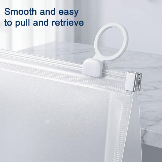 Durable Zippered Storage Pouch 3D Zipper Document Pouch, Transparent PP Matte Envelope File Folder, Heavy Duty Portable Organizer for Office