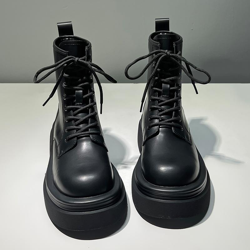 Soft-faced Martin boots Spring and autumn single boots 2025 new British style eight-hole retro men's boots popular short boots 5012-Q