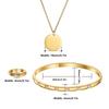 European Women's Diamond-Inlaid Stainless Steel Jewelry Set: Ring, Bracelet, Necklace