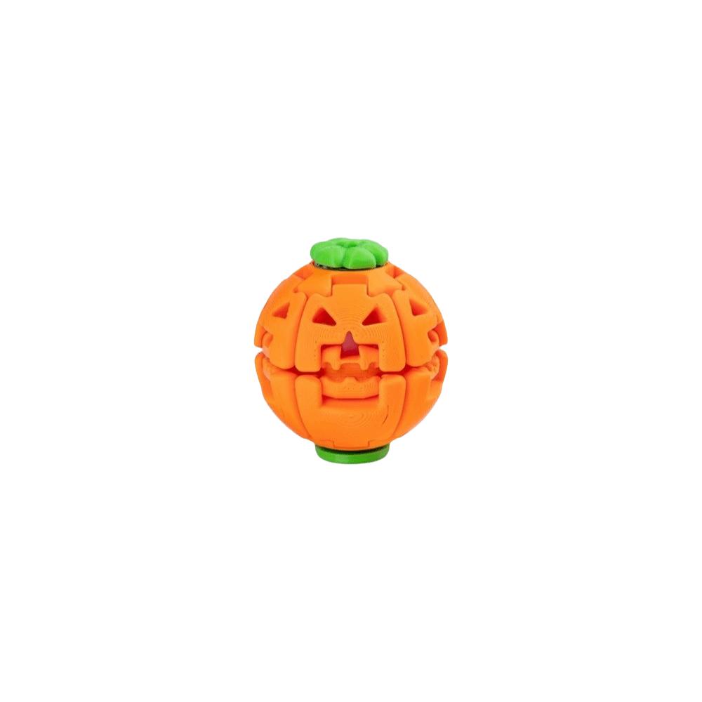 3D Printed PLA Pumpkin Spinner Ball Press to Rotate Rotating Stress Ball Desktop Fidget Toy