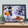 Diamond Painting Christmas Snowman 5D DIY Diamond Embroidery Winter Mosaic Bird Picture Of Rhinestone Decor For Home
