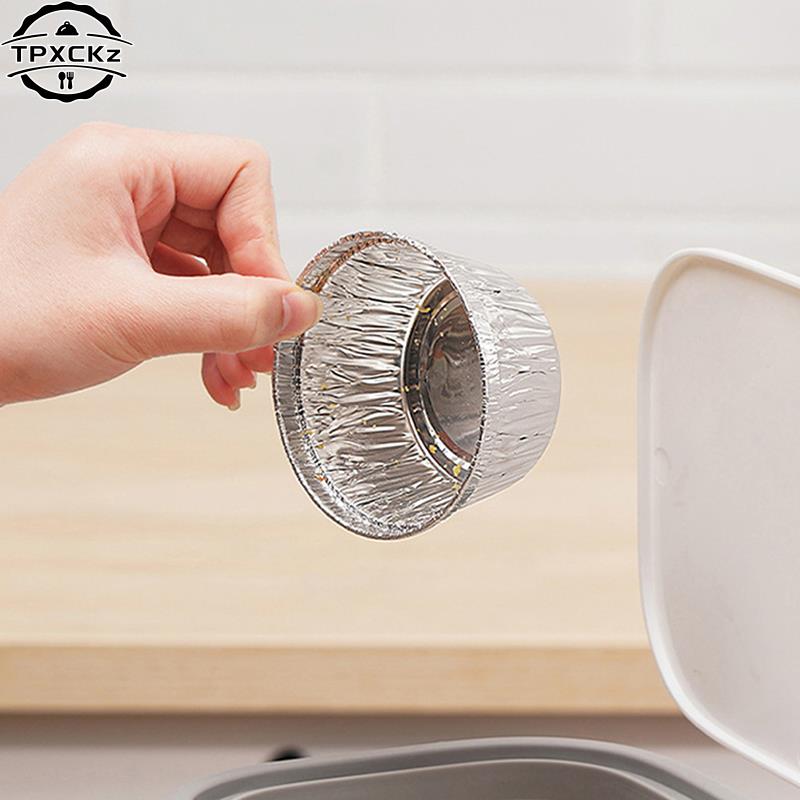 20Pcs Non-stick Baking Mold Cookie Muffin Egg Tart Tin Foil Cake Cup Round Aluminum Foil Portuguese Egg Tart Base BBQ Mold