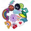 Self-adhesive sticker mini embroidery label clothing luggage handbook DIY decoration seam-free self-adhesive cloth sticker