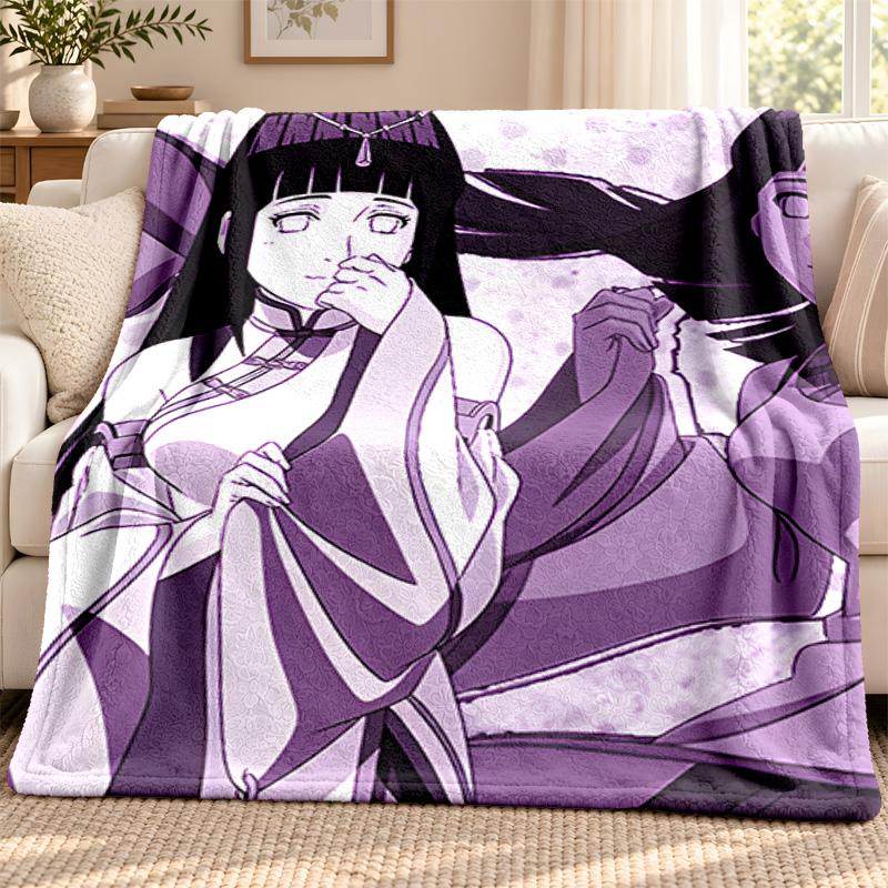 Hyuga Hinata blanket Flannel Blanket Soft Cozy Plush Throw for Sofa Bed Lightweight Home Decoration Outdoor camping