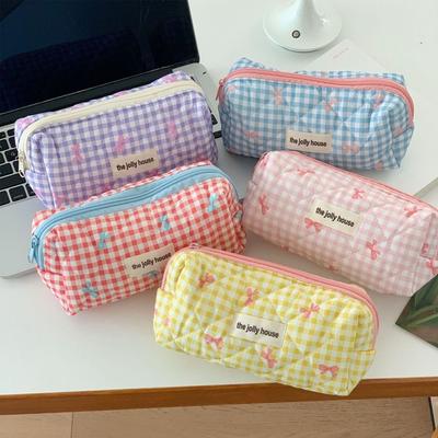 Bowknot Storage Bag Large Capacity Cosmetic Bag High Quality Pencil Case  School Office