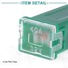 ACROPIX Female Slow Blow Fuse 40A 32V Car Universal Plastic J Case Green 1pcs