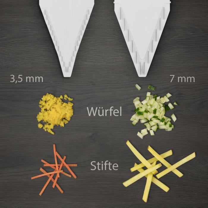 The True V3 Trendline Grater from Börner (a Slicing Plate, Two Knife Plates 3.5 Mm and 7 Mm Included) with