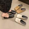 One foot square head half slippers women's spring and summer new outer wear light mouth comfortable versatile heelless lazy slippers
