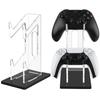 Universal Dual Controller Stand For Ps5 Ps4 Desk Controller Transparent Acrylic Holder Gamepad Joystick Mount For Xbox