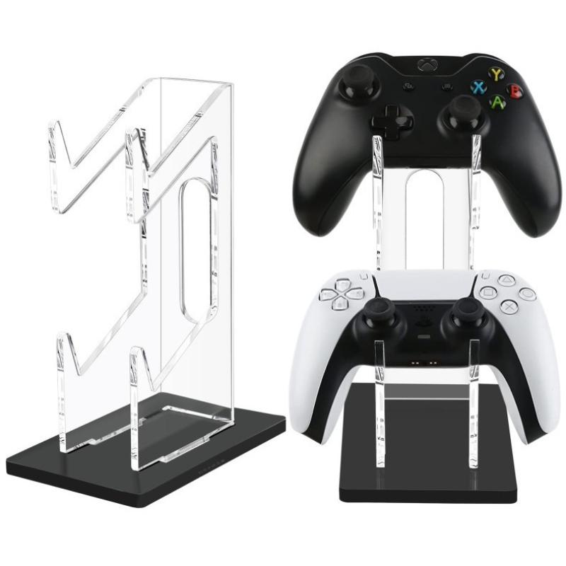 Universal Dual Controller Stand For Ps5 Ps4 Desk Controller Transparent Acrylic Holder Gamepad Joystick Mount For Xbox