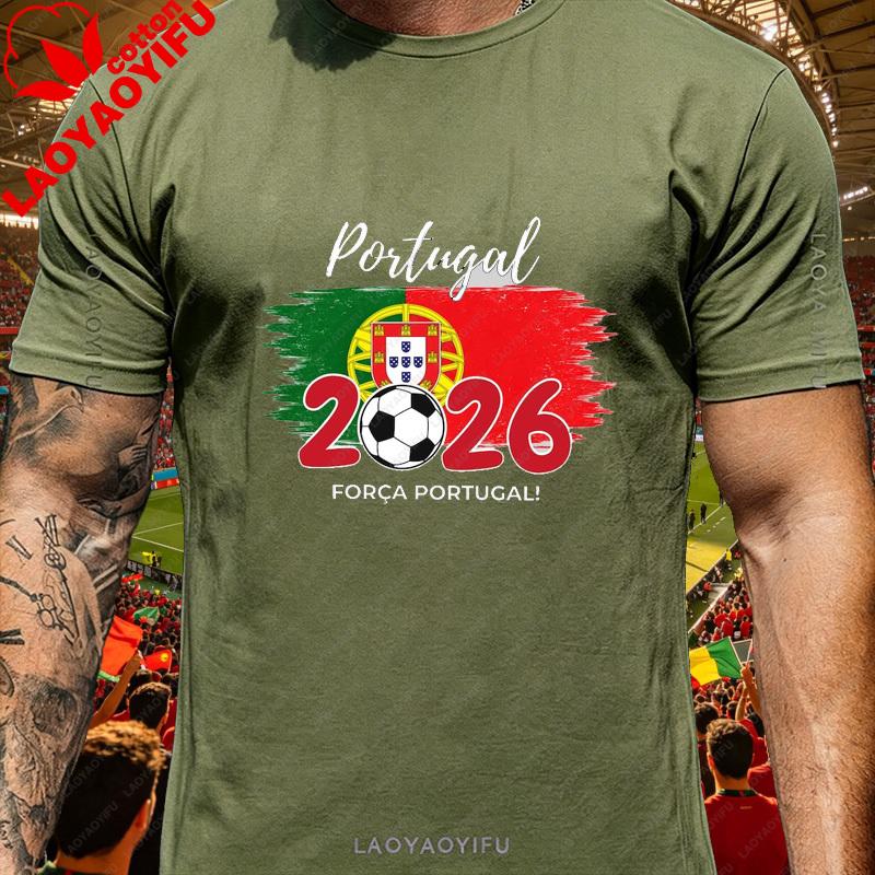 Portugal Quinas Flag Soccer Fan T Shirt Unisex Retro Vintage Football Supporter Casual Streetwear Classic Urban Lifestyle Top