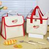 Süße Lunchtasche, große Kapazität, Anti-Kühl-Handtasche aus Canvas, isolierte Lebensmittelbox aus Aluminiumfolie, tragbare Bento-Tasche für Büroangestellte