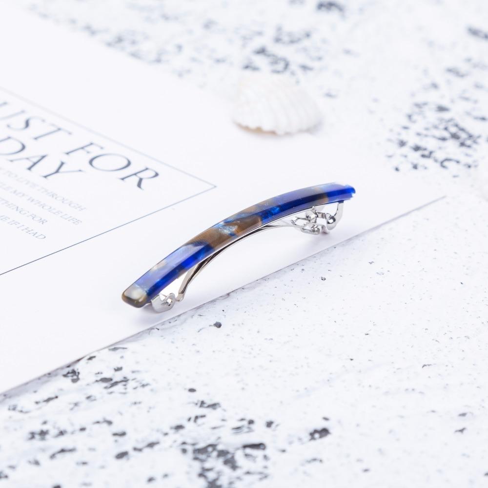 1 Pcs 6.5cm Long Small Geometric Print French Hair Barrettes Ponytail Hair Clips Hairpins Accessories Vintage Women Hair Jewelry