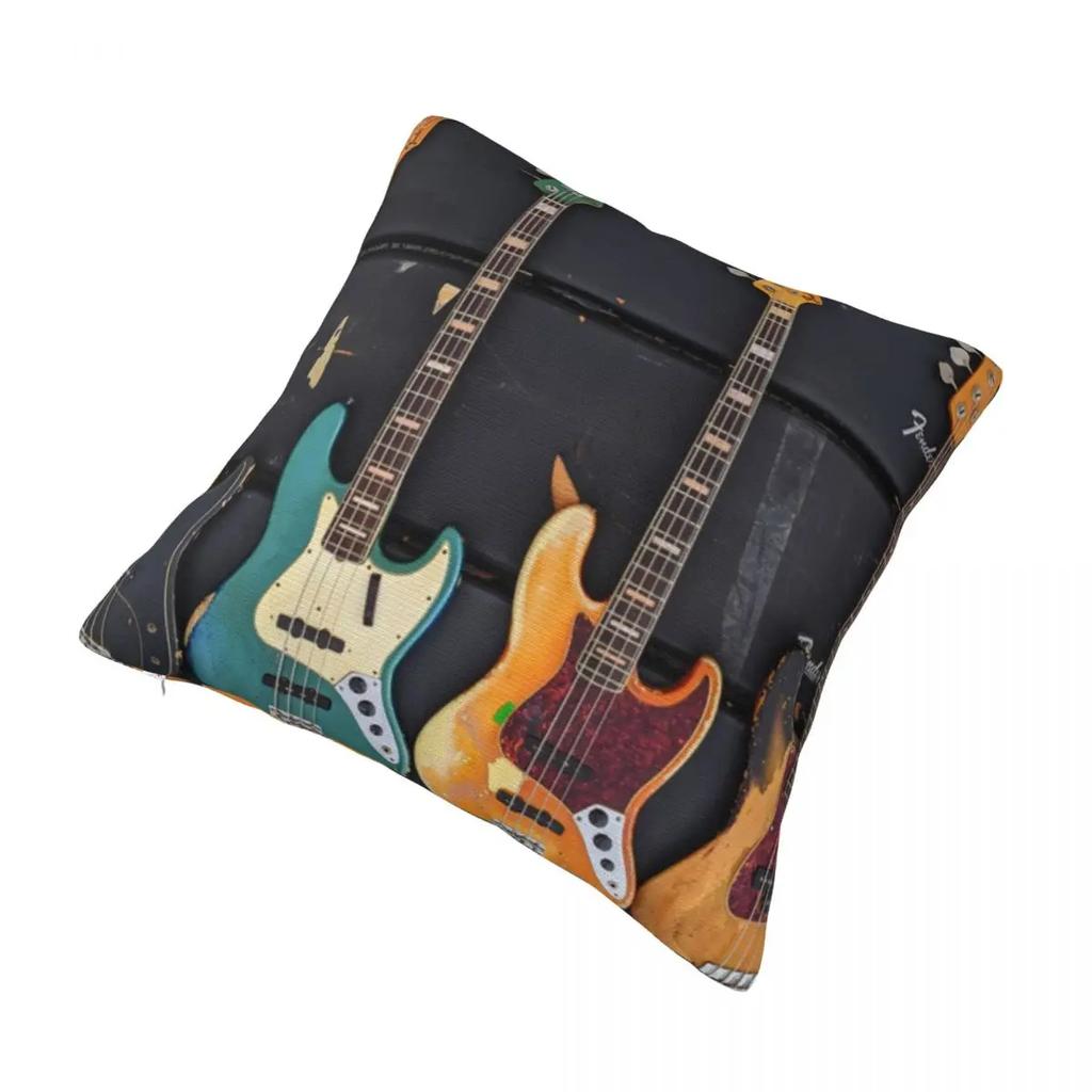 Guitar Bass Pillow Cover Music Funny Pillow Case Soft Printed Cushion Cover Pillowcases For Sofa Home Decorative