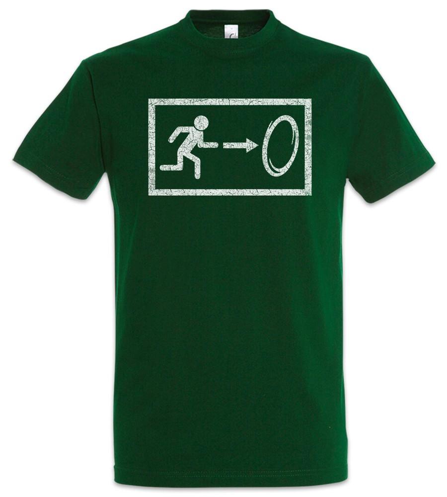 

Geek Exit T-Shirt Gamer Games Gaming Game Geek Nerd Emergency Exit Portal Fun L