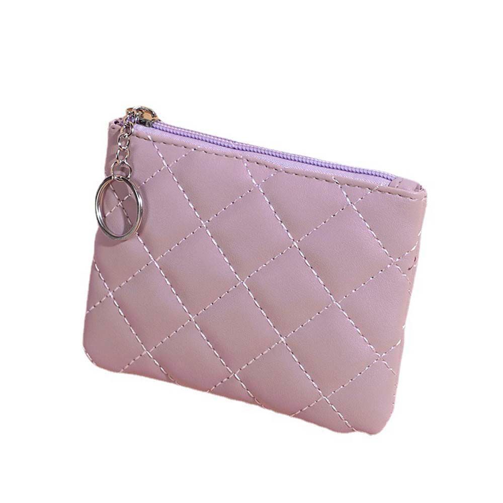 Ladies With Zipper Gift PU Leather Card Case Money clips Key Wallets Women Coin purse Mini Coin Bag
