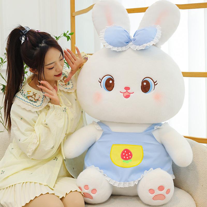 Super Cute Strawberry Sweetheart Rabbit Plush Toy Girl Birthday Gift Claw Machine Exchange Wedding Ornaments