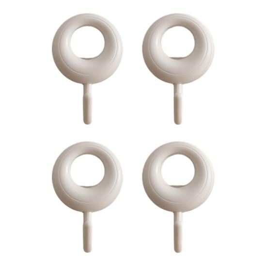

4PCS Hooks Adhesive No Drill Hooks Strong Stickiness Hanging Organizer for Bathroom Kitchen Towel Coat белый
