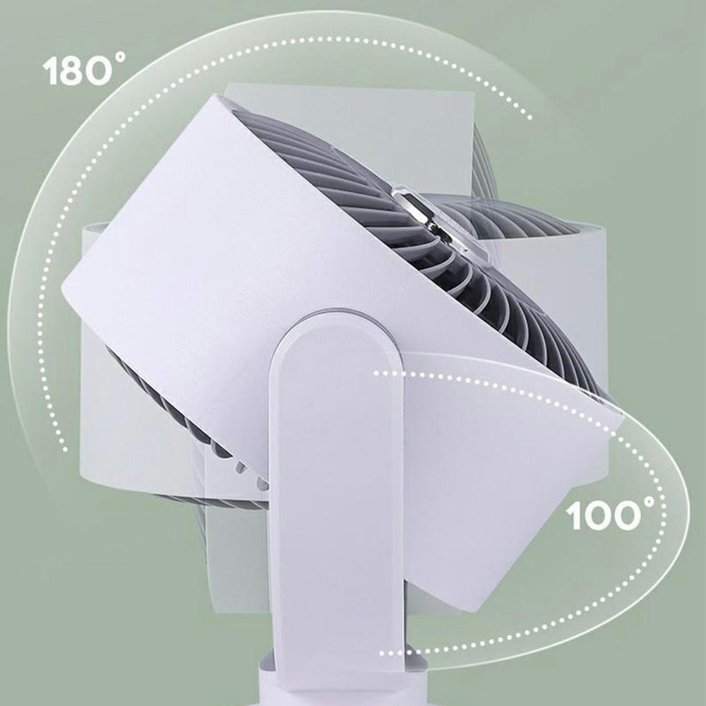 

3 Speeds Adjustable Air Circulator Fan USB Rechargeable Automatic Oscillating Head Desk Fan A
