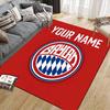 Custom Name,FC Bayern Munchen Home Sofa Decoration for Living Room & Bedroom, Non‑Slip Play Flannel Floor Mat for Game Room
