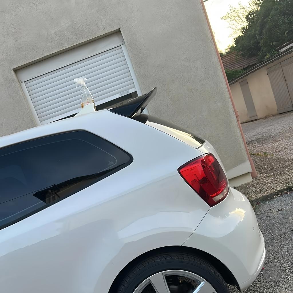 Spoiler Spate Roof Wings Stil WRC Pentru Volkswagen Polo MK5 6R 6C 3/5 Uși TSI TDI TGI 2009-2017 Spoiler Tuning Capace Bodykits