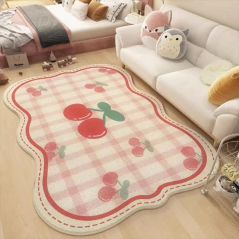 Cure Department Cute Cream Wind Bedroom Bedside Blanket Girl Room Floor Mat Immersive Living Room Early Summer Spring Carpet