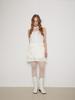 Phased Satin Strap Skirt_Cream