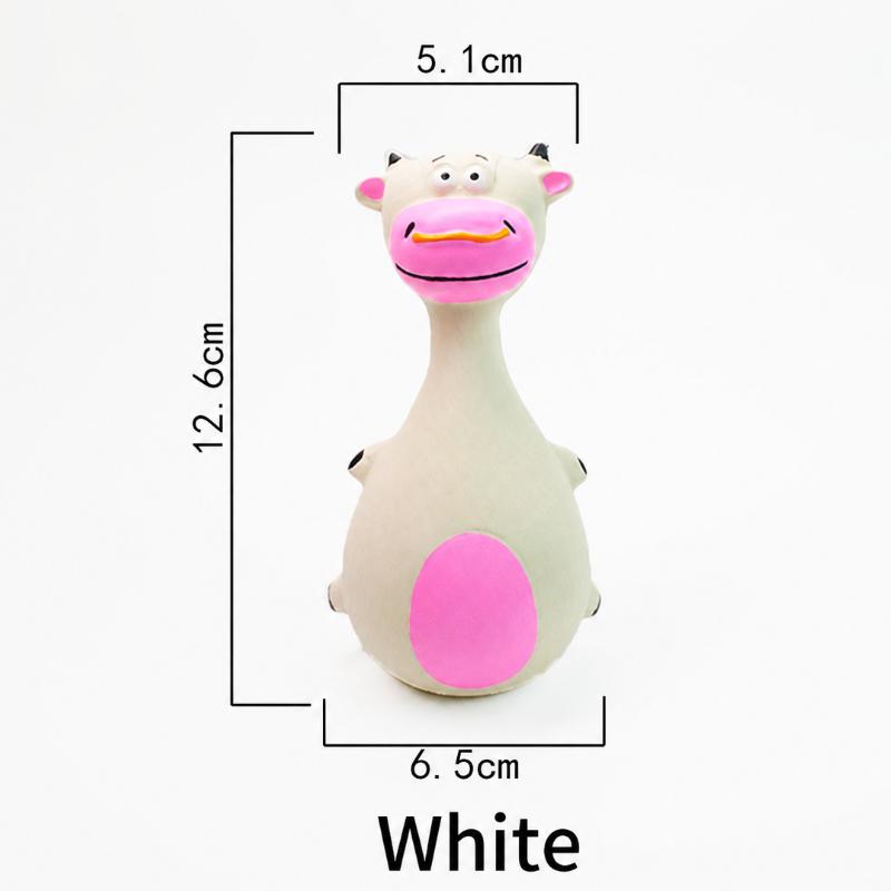 Latex Squeaky Dog Toy With Cartoon Animal Shape For Puppy Chewing Interactive Play Training Daily Indoor Pet Fun And Boredom Relief