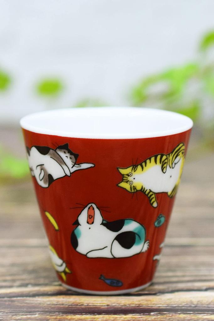 Washa No Kura Lucky Ochoko Sake Utensil Kutani Ware Cup Cup Cat Pottery Brand Japanese Tableware Choko Cup Made In Japan