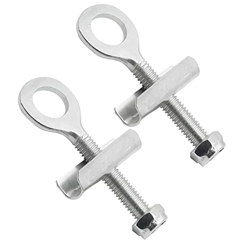 Aoling Chain Adjuster for Motorcycles, 49CC Mopeds, Shiny Plated, 2 Pieces