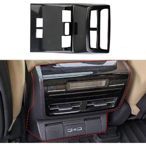 crosselec Carbon Fiber Style Rear Armrest Box AC Air Conditioner Outlet Vent Trim for 2022-2026 Acura MDX