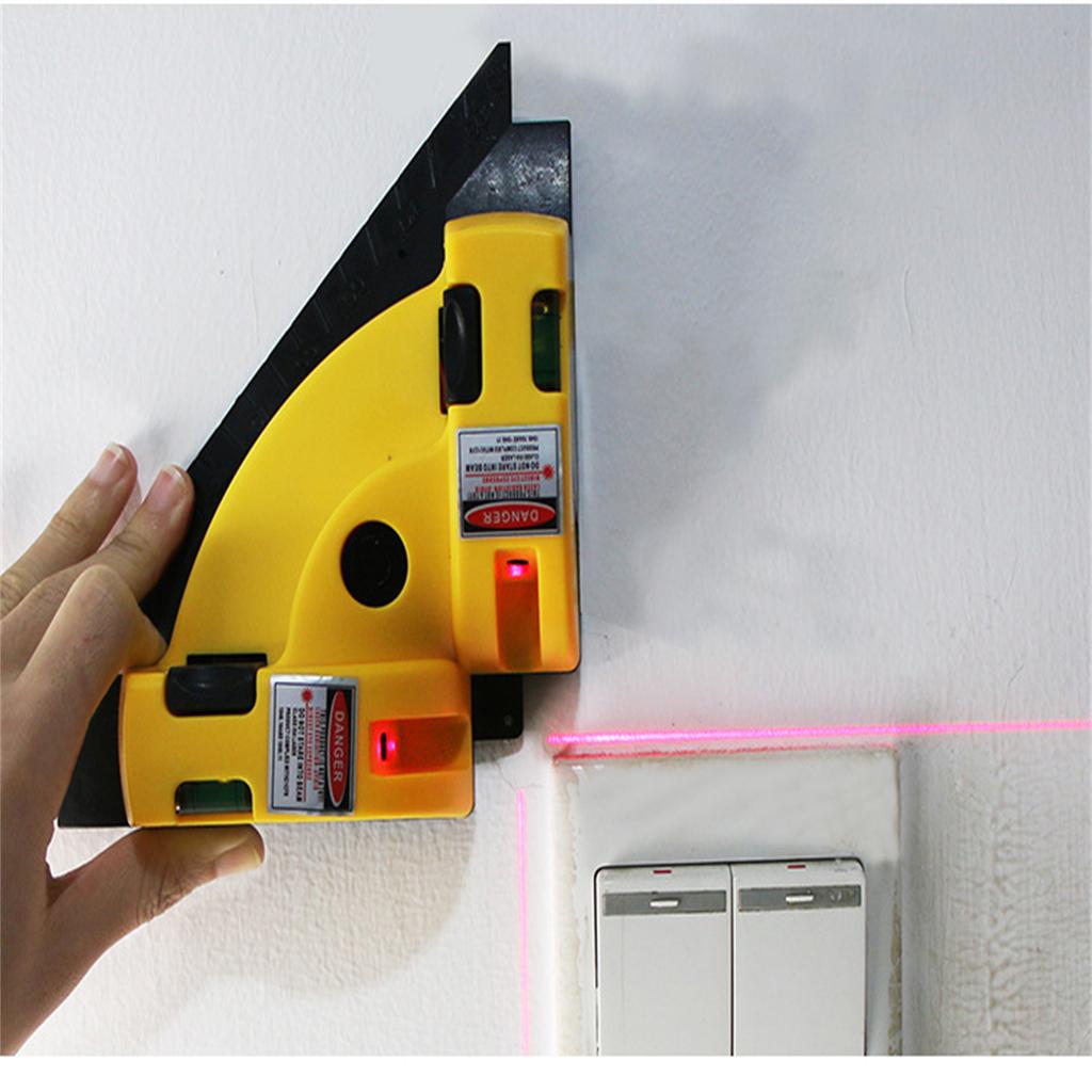 90 Degree Luminous Level Measurer Vertical Horizontal Line Projection Measuring Tools With 2 Bubble Vials