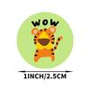 50-500pcs creative animals stickers 1inch labels reward sticker for school teacher kids Smile stationery sticker