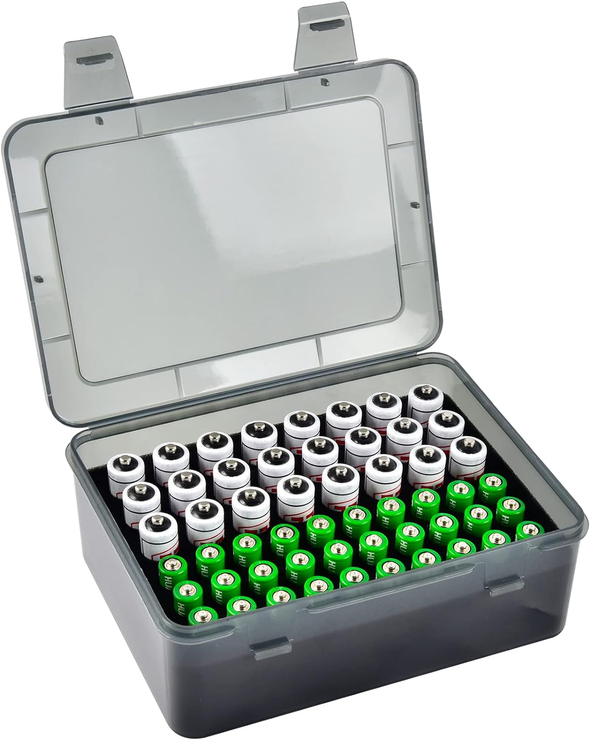 

Держатель для хранения батареек, вмещает 72 батарейки типа АААА, ящик для батареек, контейнер для гаража, диспенсер для организации домашних ящиков коричневый