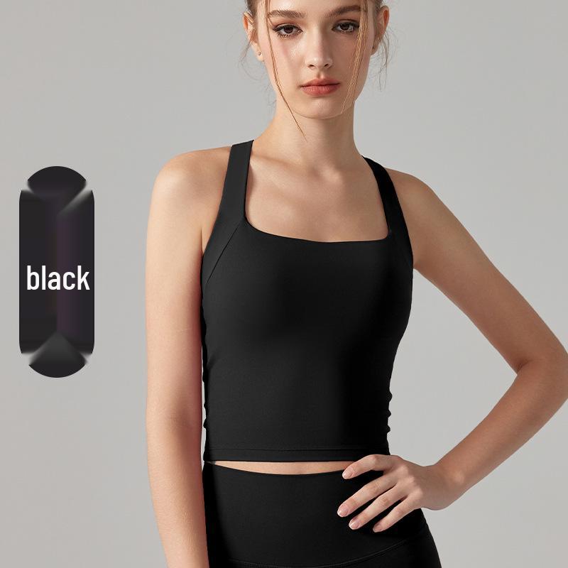 

Женский топ для йоги с перекрестной спиной и фиксированной чашкой - Спортивный бюстгальтер с высокой степенью поддержки, устойчивый к ударам, для бега и фитнеса Medium