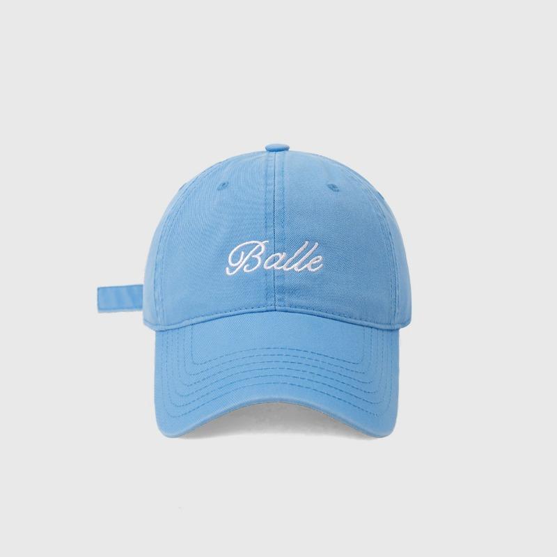 Hat Female peaked cap Deepened and widened face Small soft top baseball cap Men's versatile letter embroidered sun hat