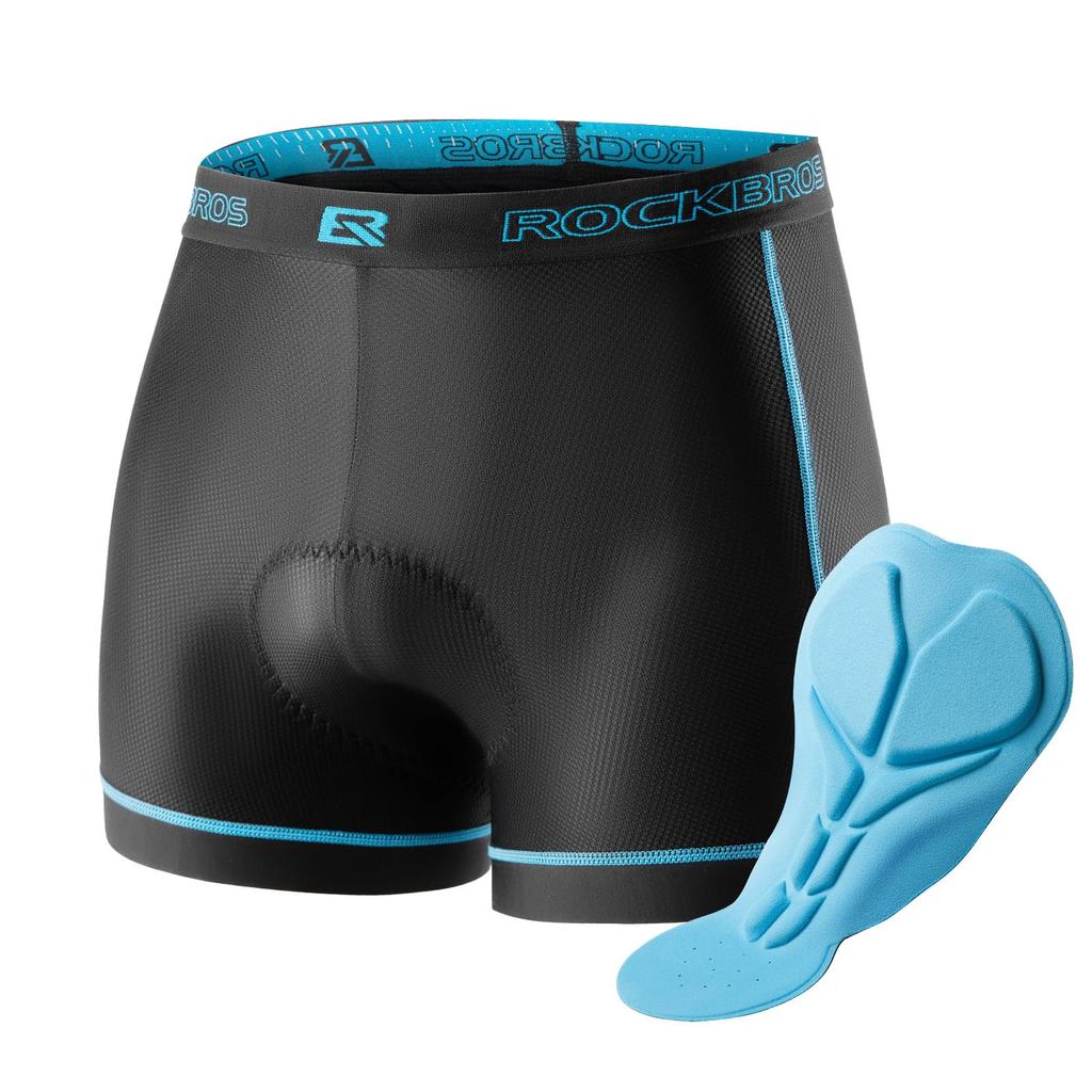 ROCKBROS Padded Cycling for Road and Equestrian Black Size M Men's Pants, Sweat-Wicking, Quick-Drying, Breathable, Pain-Relieving, Bikes, Cycling,