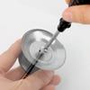Universal Pot Lid Handle Mounting Screw Kitchen Cookware Replacement Handle Stainless Steel Base Round Plastic Fixed Knob