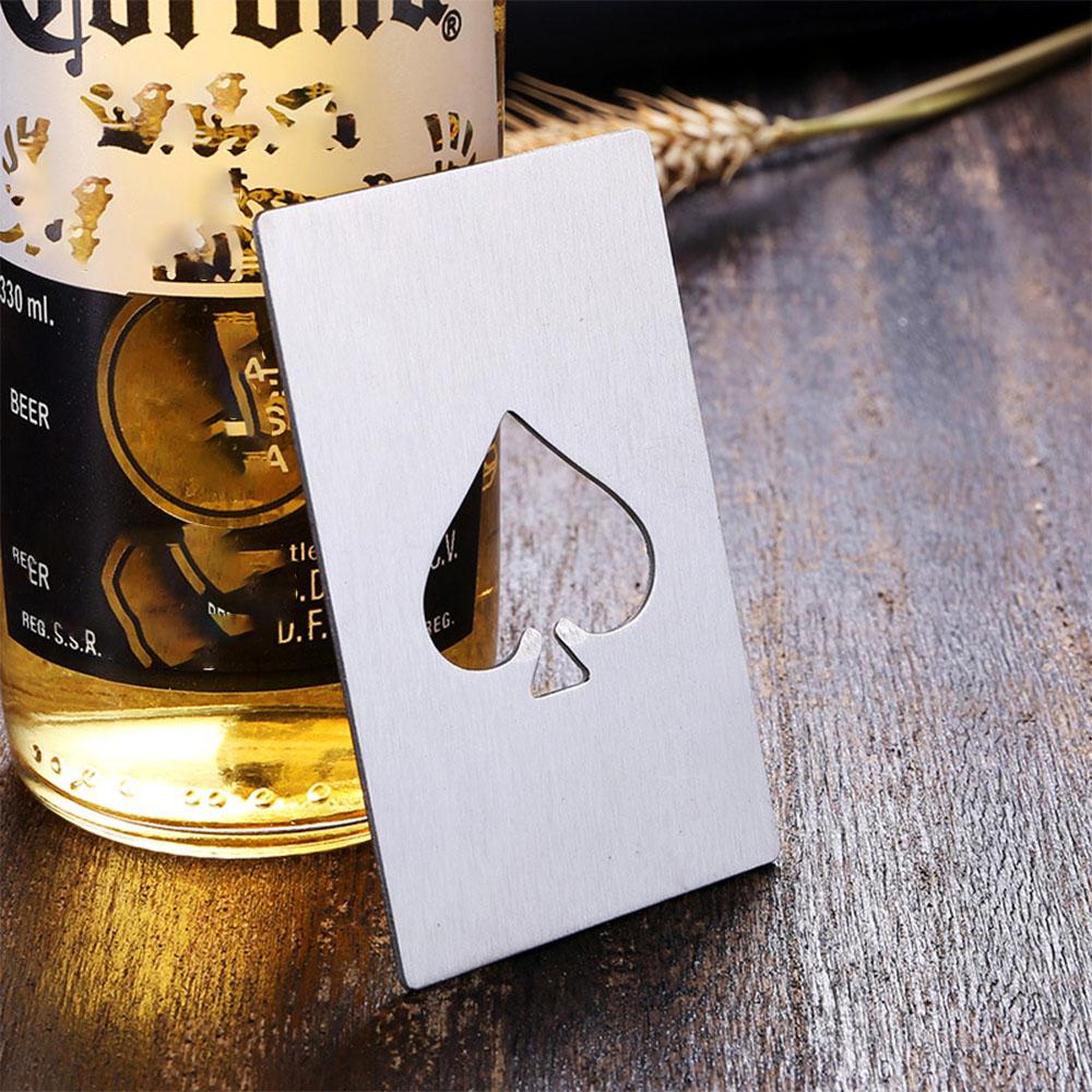 Poker Eso Piky Otvírák na Pivo, Nerezový Otvírák na Láhve Hrací Karta, Mini Peněženkové Otvíráky Barové Kuchařské Nástroje